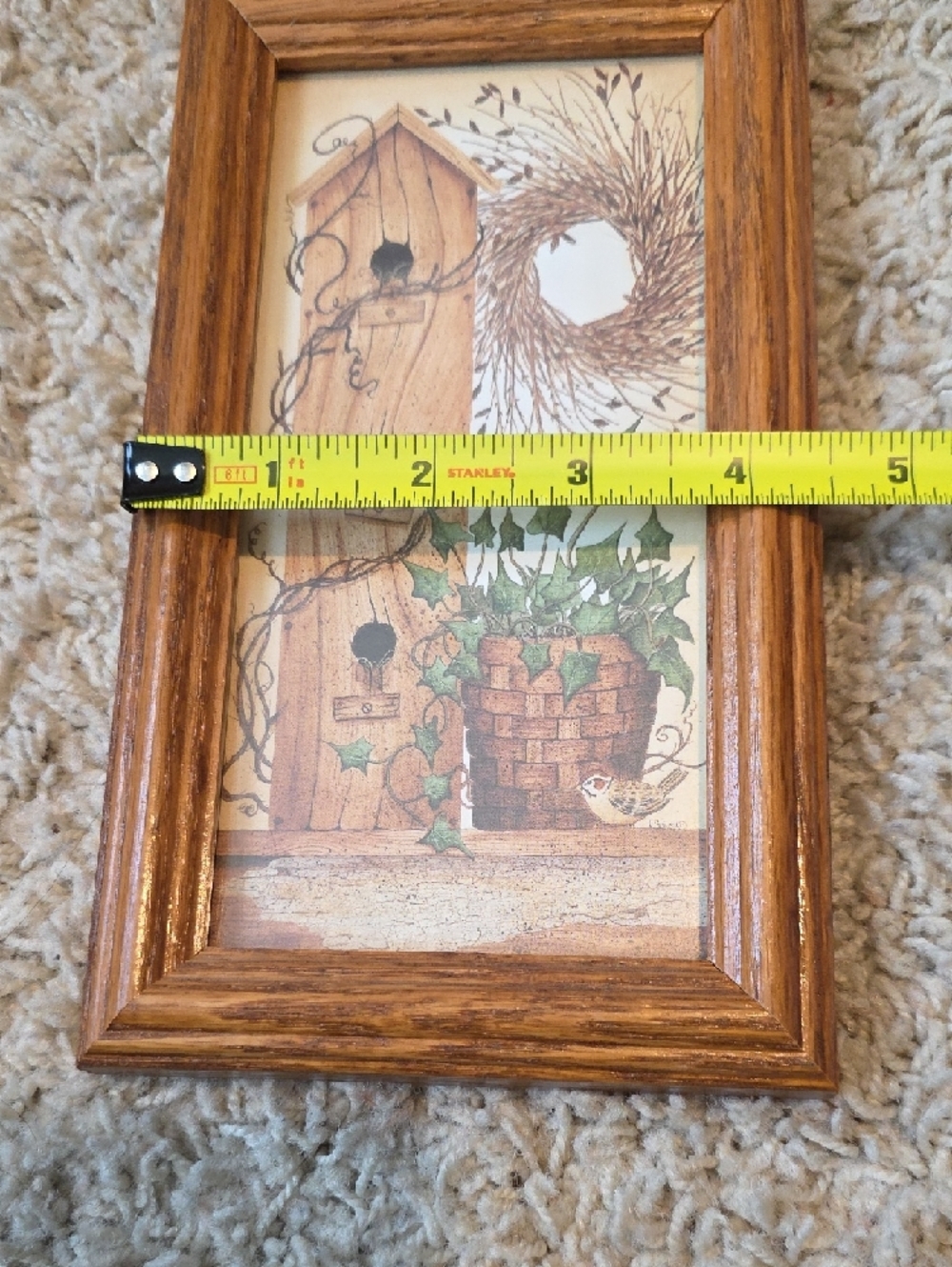 Folkàrt Birdhouse Wall Art Wooden Frame - Picture 6 of 6